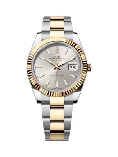 Rolex Datejust 126333-0001 Oystersteel 18kt Yellow Gold 41mm Silver Dial Mens Watch
