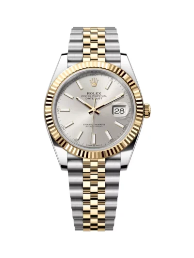 Rolex Datejust 126333-0002 Oystersteel 18kt Yellow Gold 41mm Silver Dial Mens Watch