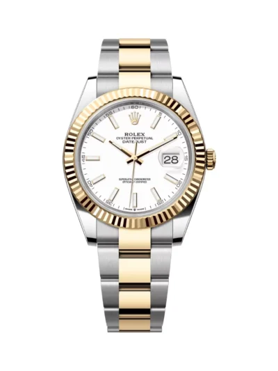 Rolex Datejust 126333-0015 Oystersteel 18kt Yellow Gold 41mm White Dial Mens Watch