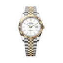 Rolex Datejust 126333-0016 Oystersteel 18kt Yellow Gold 41mm White Dial Mens Watch