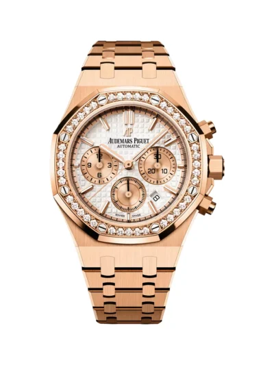 Audemars Piguet Royal Oak 26315OR.ZZ.1256OR.01 Rose Gold 38mm Silver Dial Ladies Watch
