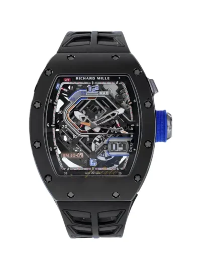 Richard Mille RM 30-01 Declutchable Rotor Automatic Winding Black Ceramic 43mm Skeleton Dial Mens Watch